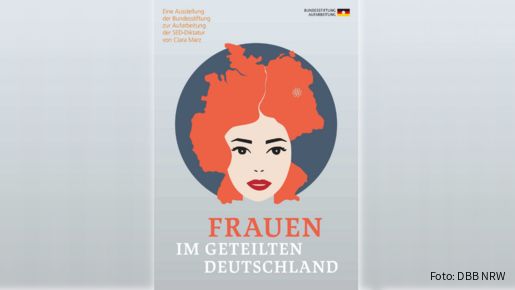 Illustration einer Frau, deren Haar den Umriss von Deutschland hat.